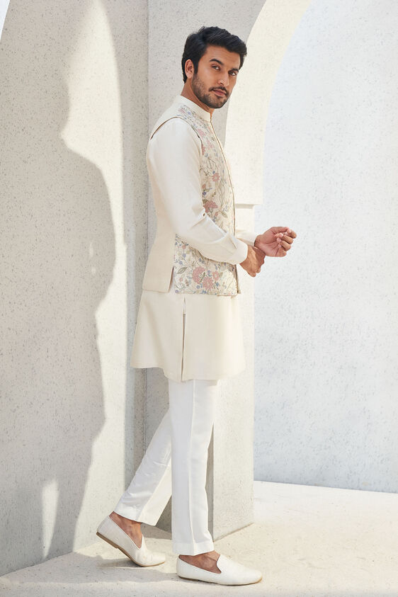 Nivan Nehru Jacket, Ivory, image 2