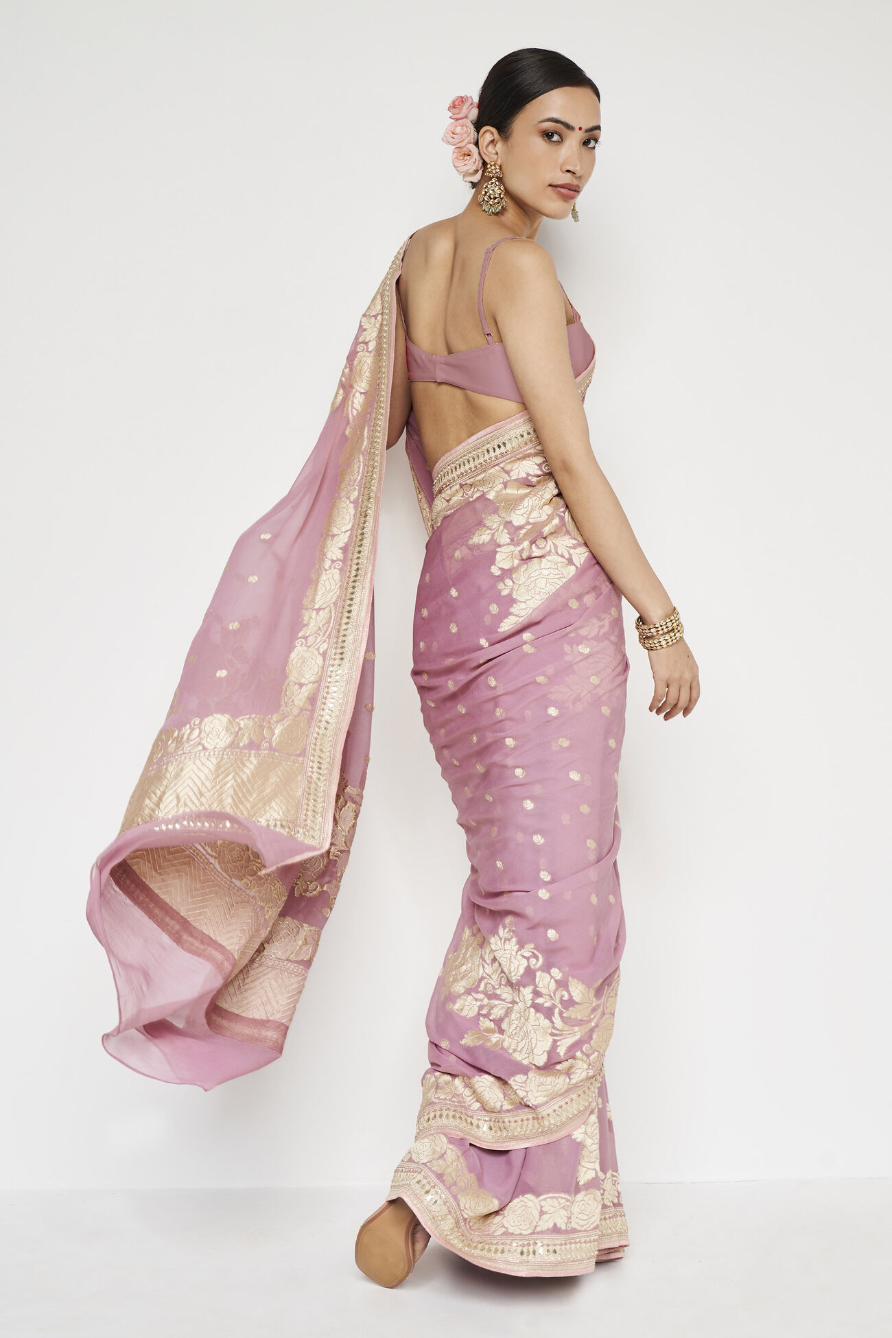 Devangana Saree - Lilac, Lilac, image 2