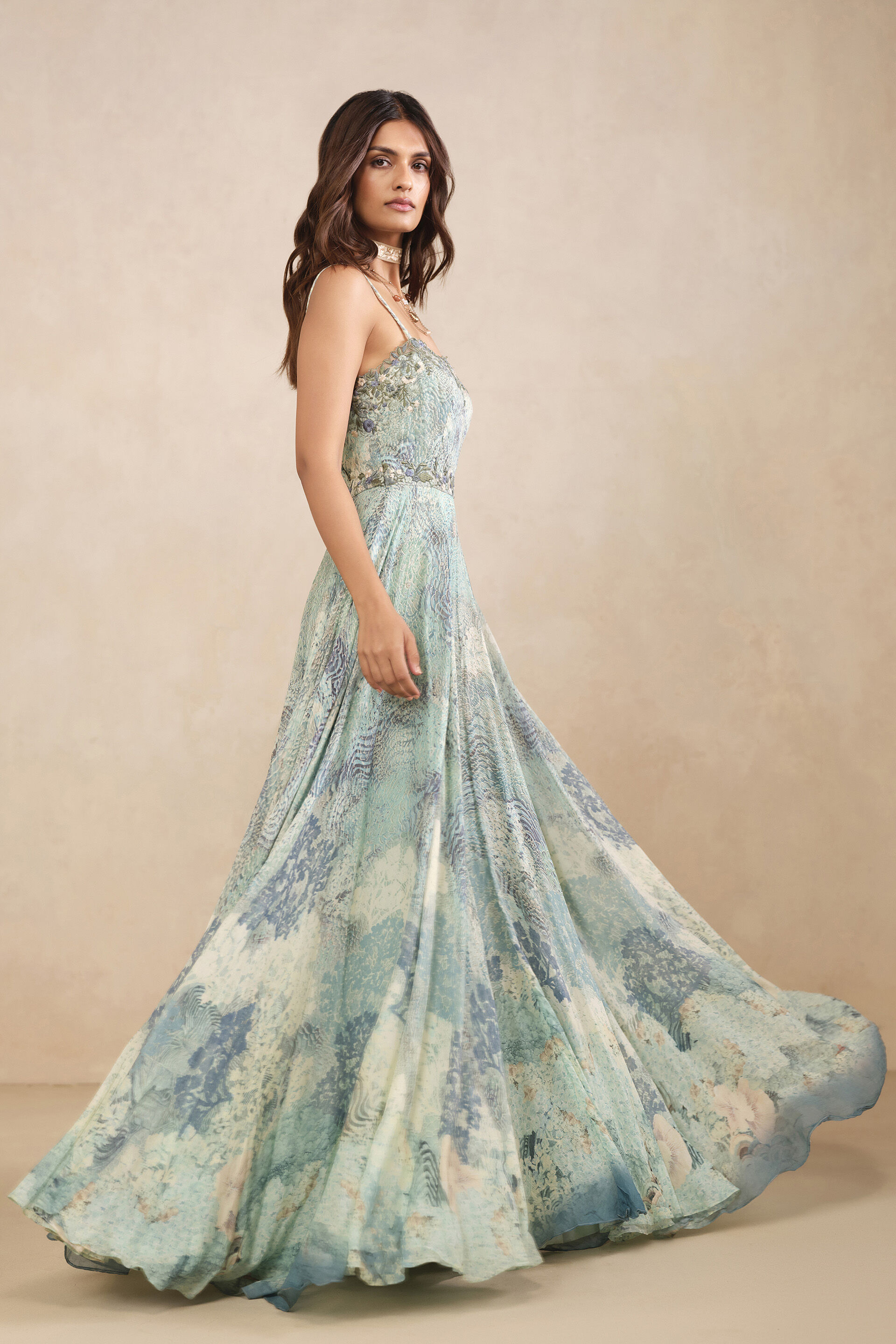 Fuji Bemberg Gown - Blue, Blue, image 3