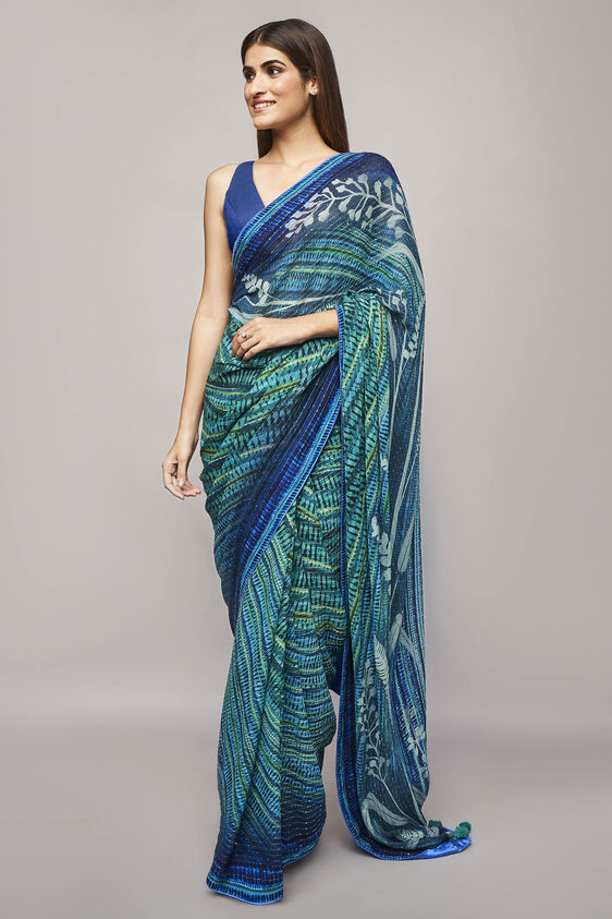 Ramone Saree - Blue, , image 1