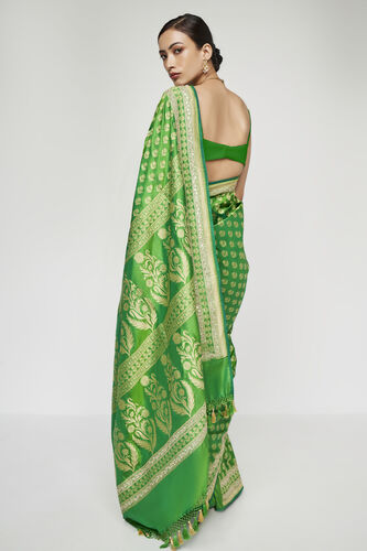 Kheyali Benarasi Saree - Green, Green, image 4