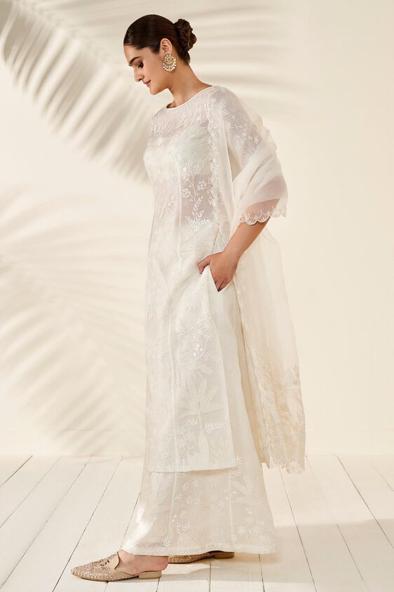 2 - Flamingo Paradise Kurta Set - Natural, image 2