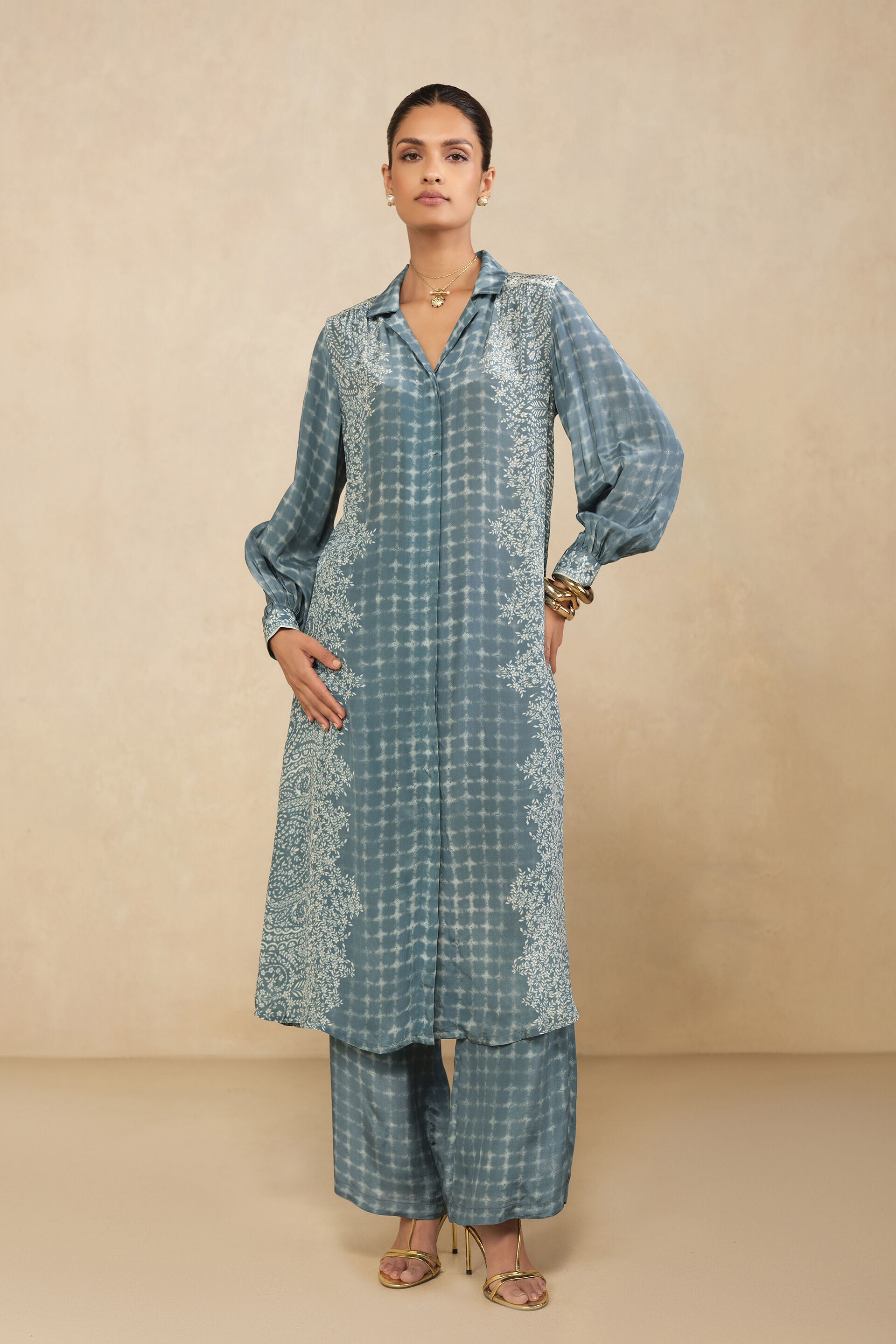 Urvi Kurta Set - Blue, Blue, image 1