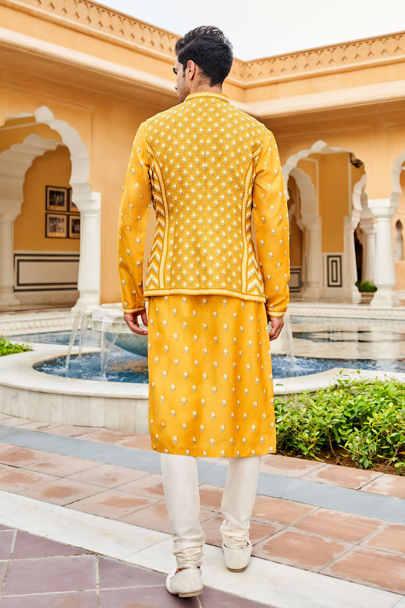 Inan Nehru Jacket - Mustard, Mustard, image 3