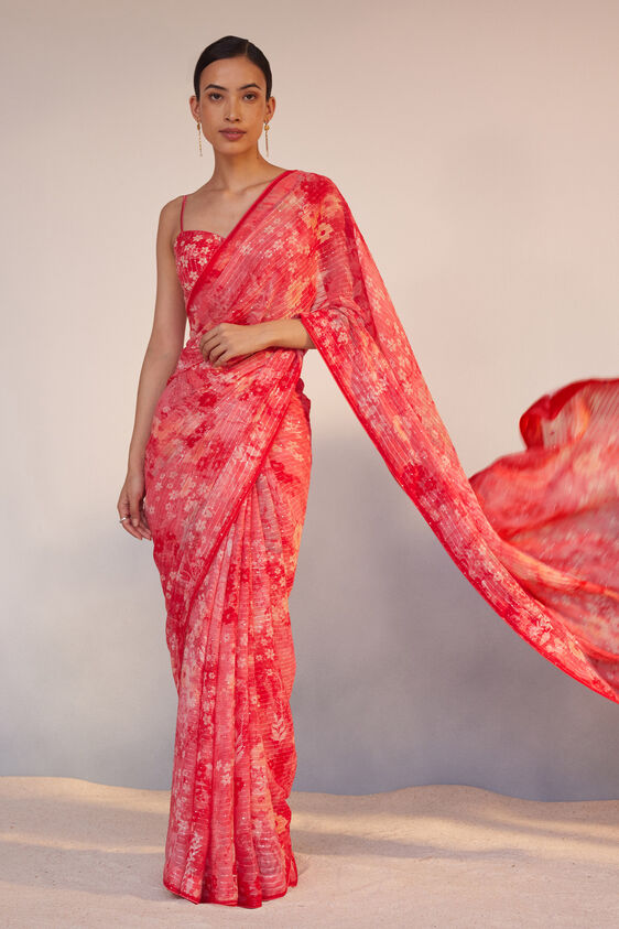 Rosalba Saree, Pink, image 1