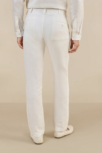 Linen Trousers, White, image 3