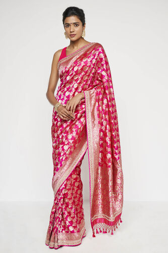 Madhurima Benarasi Saree - Pink, , image 1