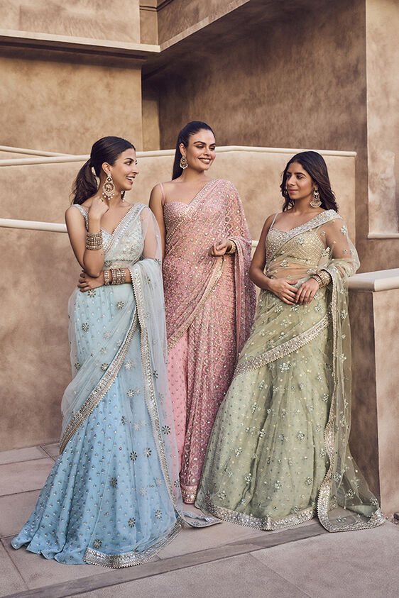 Pavitra Gharara Set, Sage, image 3