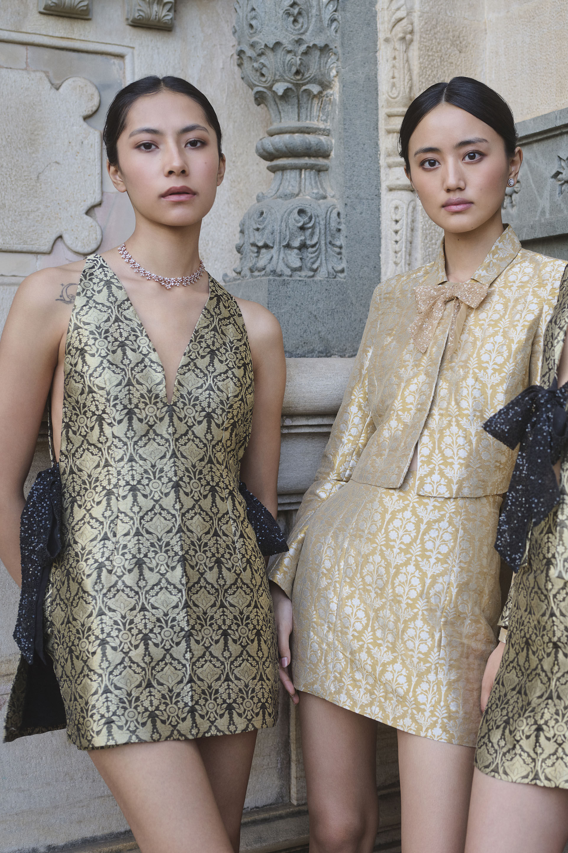 Arsema Woven Benarasi Co-ord - Black, Black, image 6