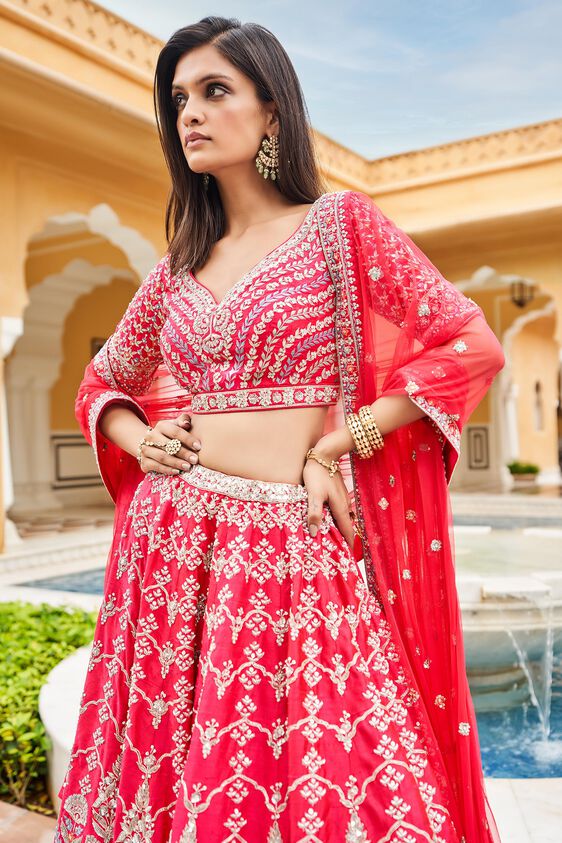 Mythili Lehenga Set, Violet, image 4
