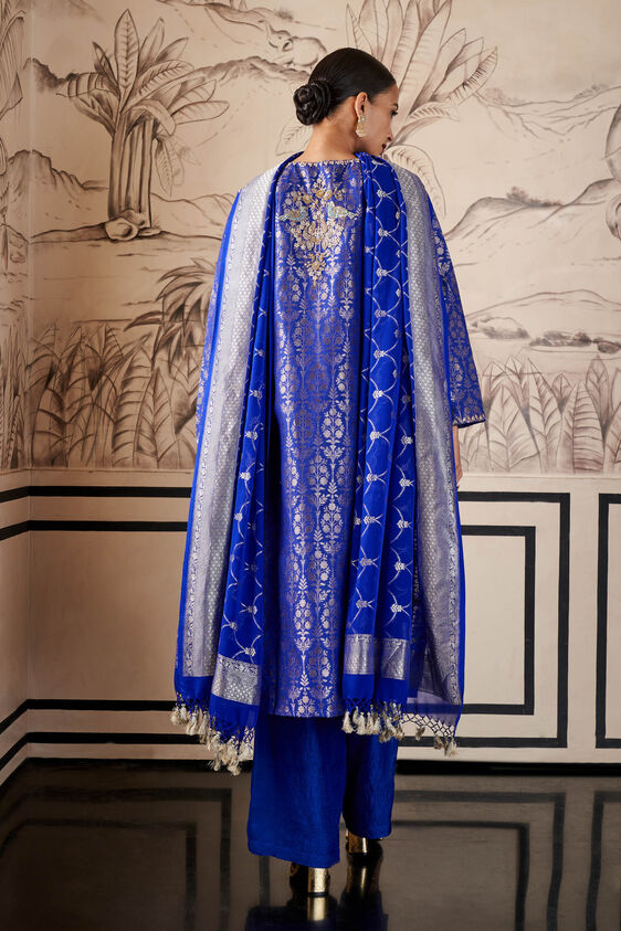 Hemani Kurta Set, Royal Blue, image 3