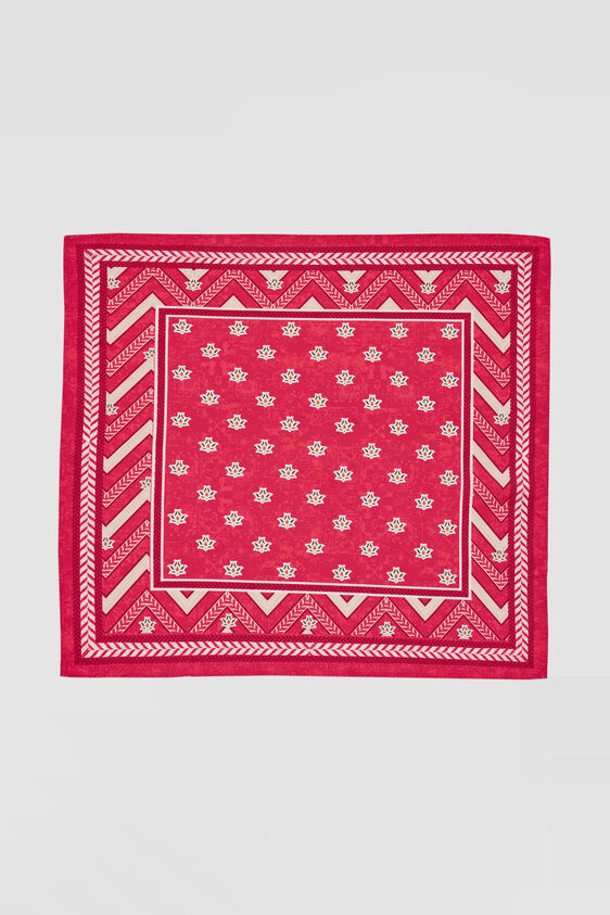 Umang Pocket Square, Fuschia, image 1