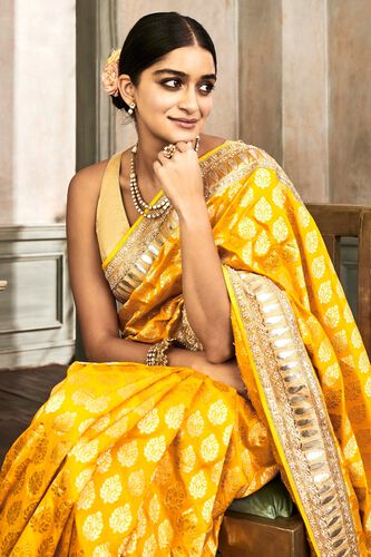 Raika Saree Set - Yellow, Yellow, image 6