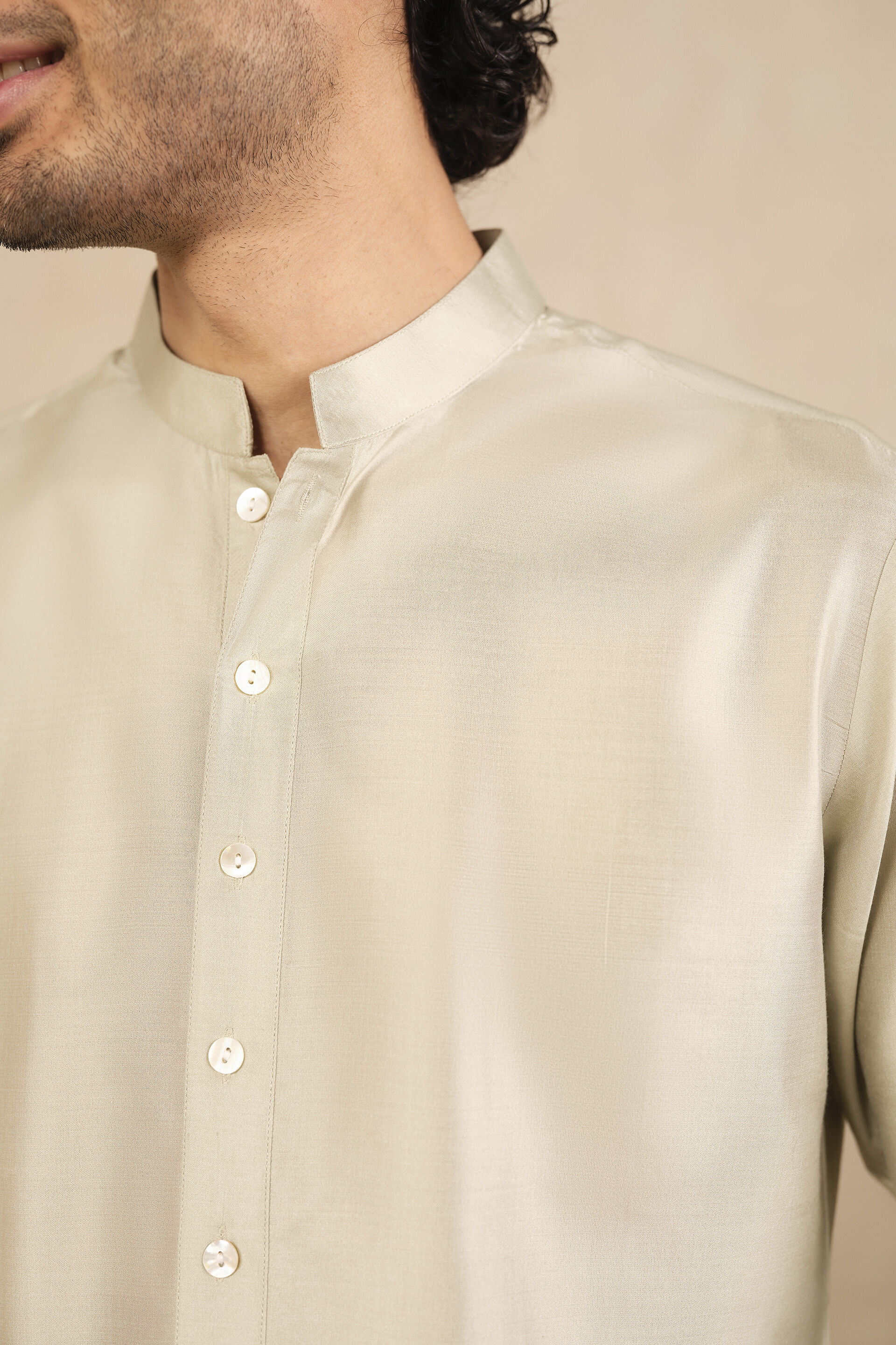 Smyan Silk Kurta - Sage, Sage, image 5