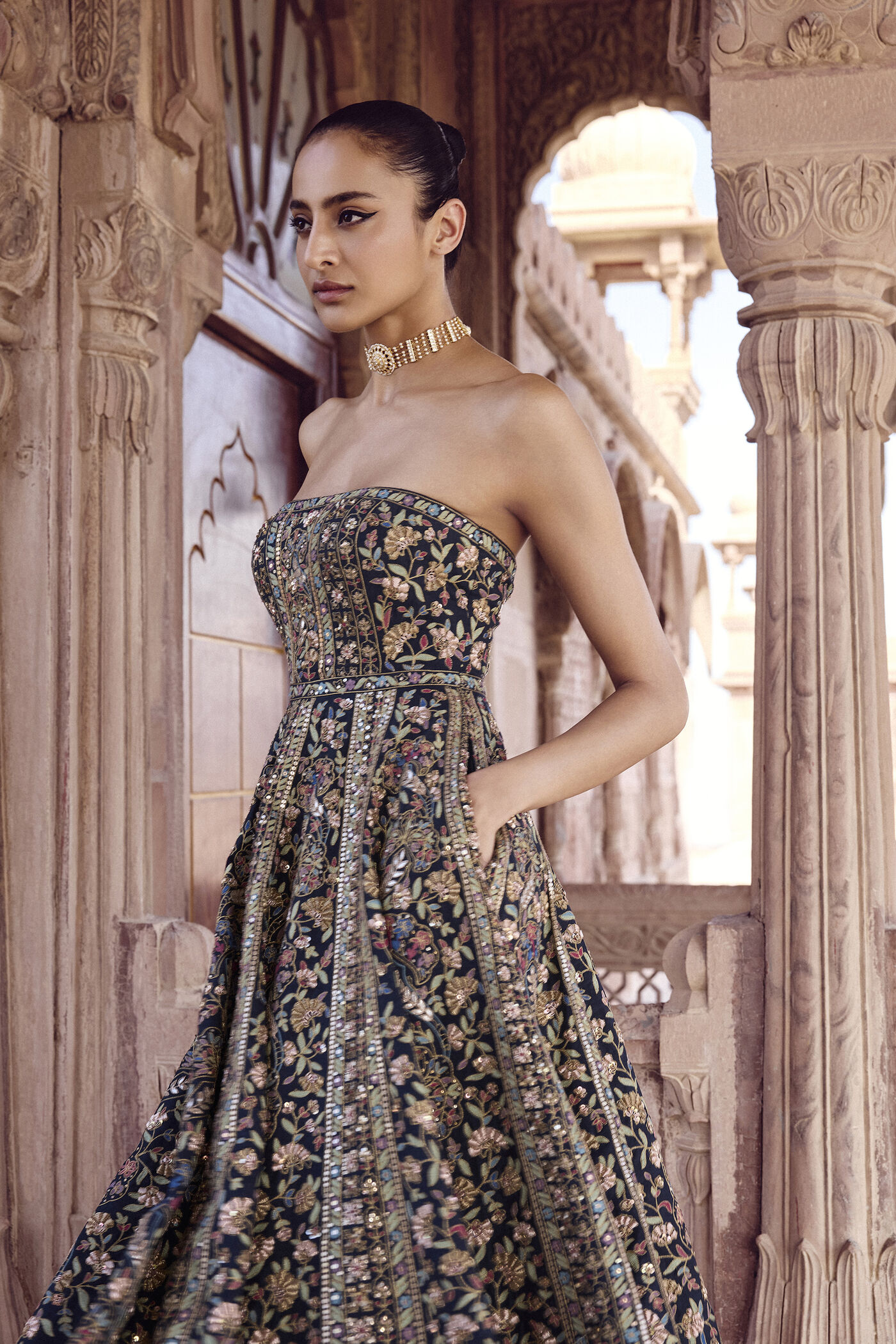 Nemora Embroidered Silk Dress - Green Nemora Embroidered Silk Dress - Green
