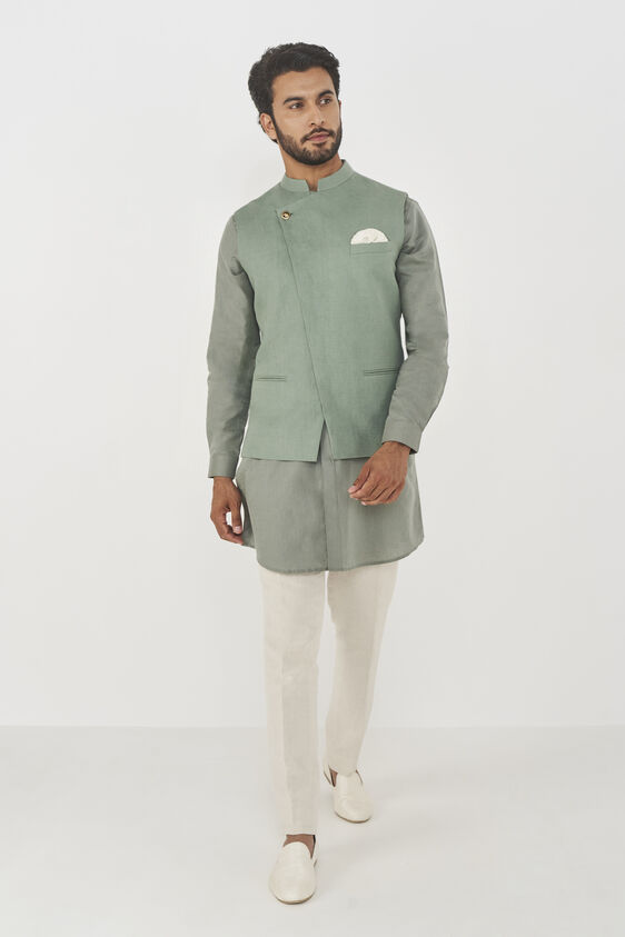 Divit Nehru Jacket - Sage, Sage, image 1