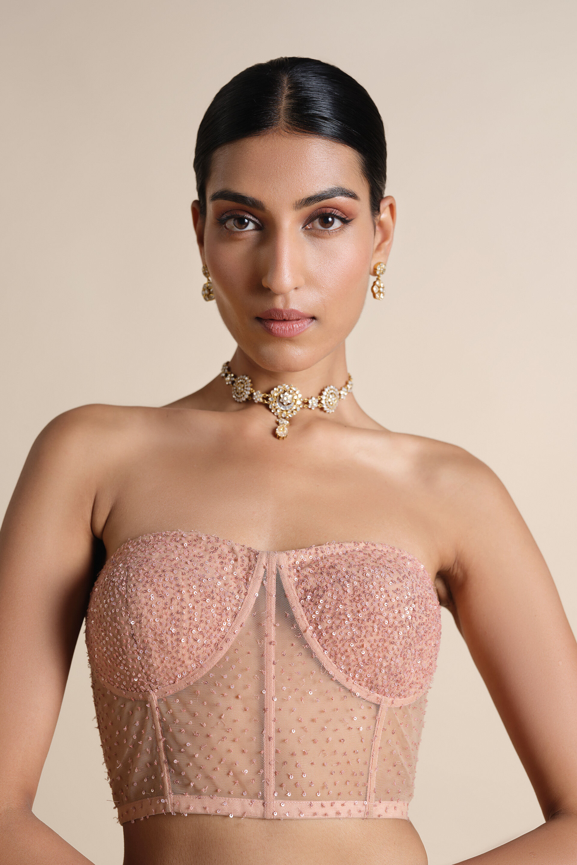Roseway Sequin Choli &ndash; Blush