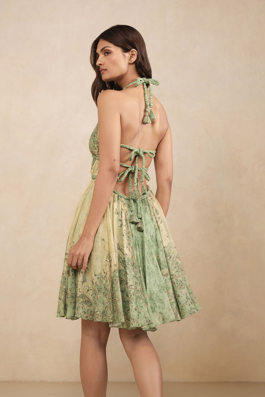 anita dongre green dress The Liveforest Silk Dress