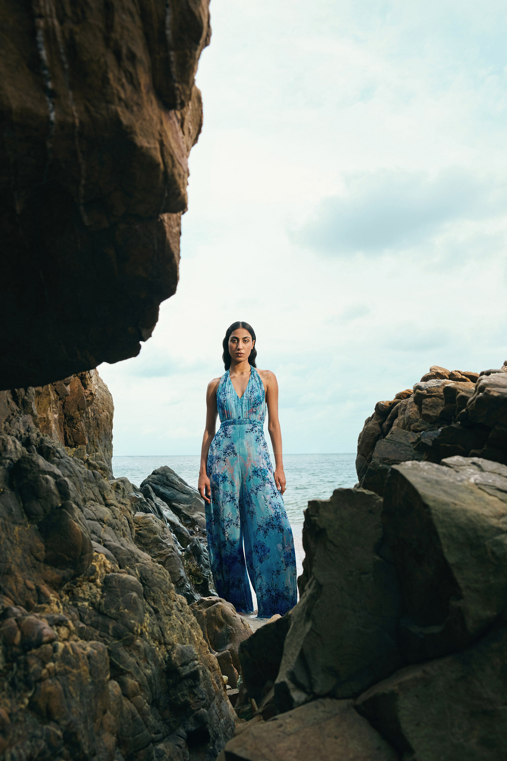 Aberfa Georgette Jumpsuit - Blue, Blue, image 5