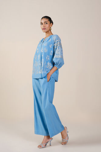 Amberlie Embroidered Mul Coord - Blue, Blue, image 2
