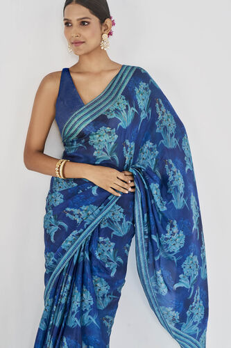 Anava Saree - Blue, , image 4