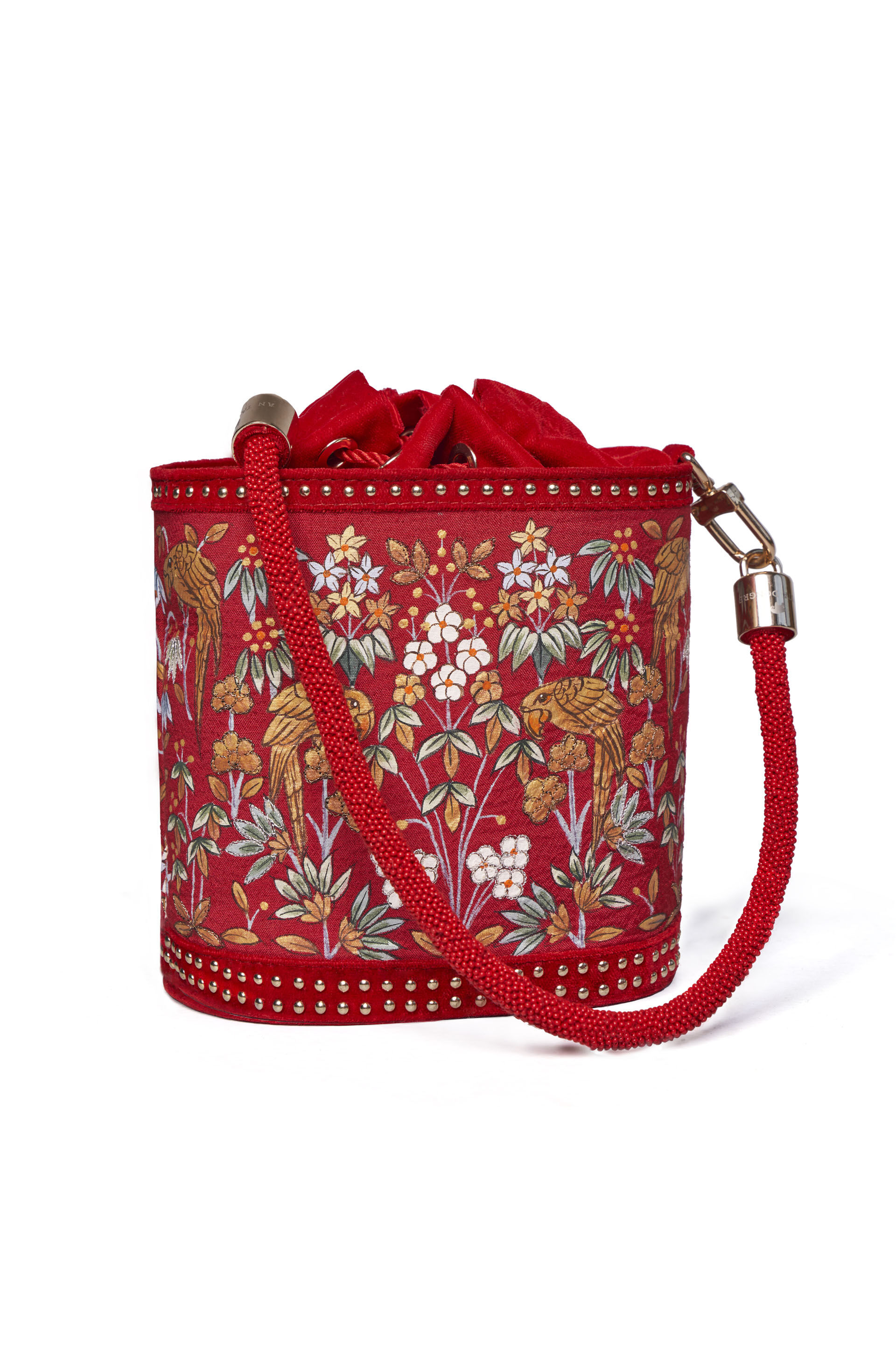 Pichhwai Bucket Bag Scarlet Red