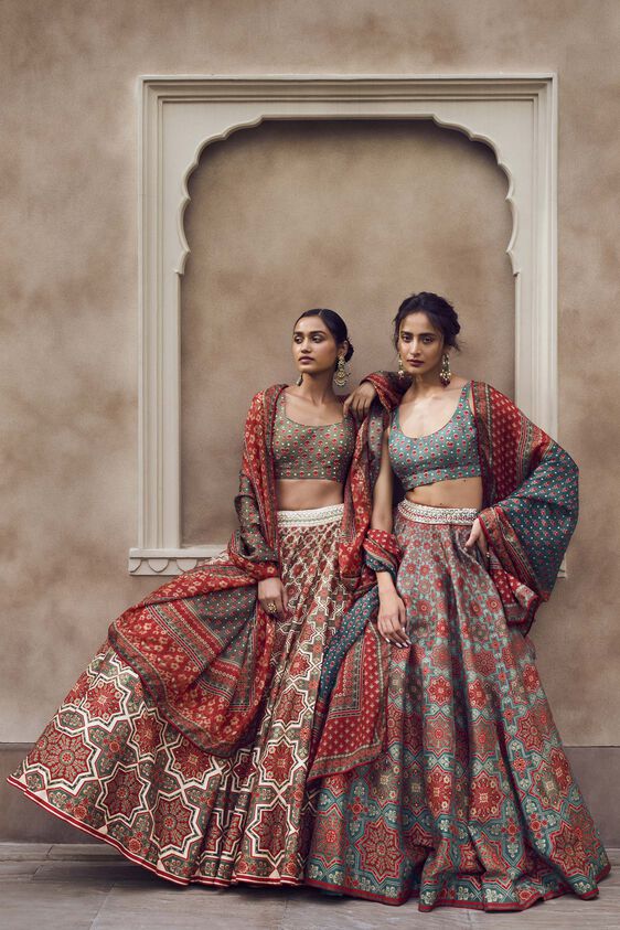 Mayai Lehenga - Red, Red, image 5