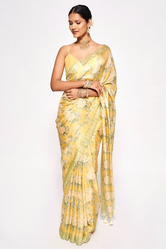 2 - Aakriti Saree – Yellow, image 1