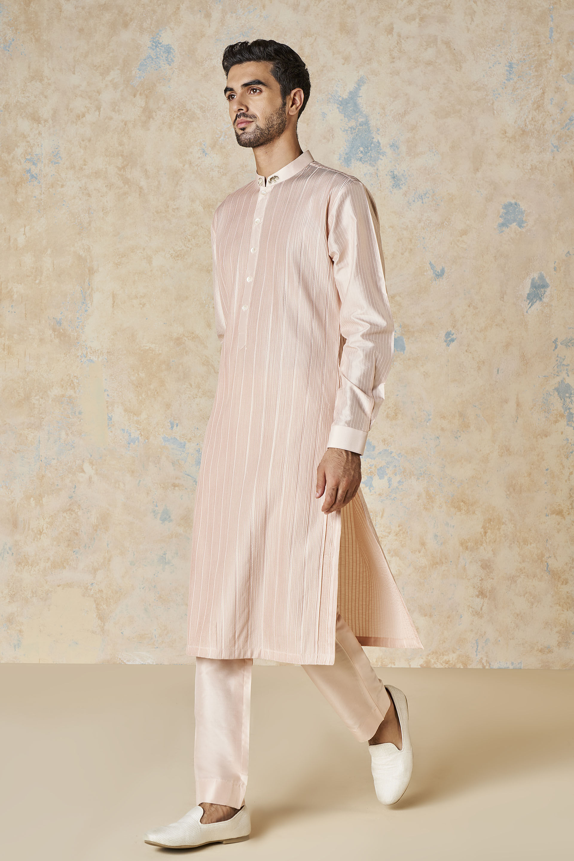 Sifar Silk Kurta - Pink, Pink, image 3