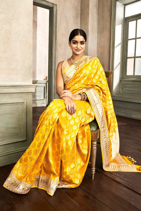 4 - Raika Saree Set – Yellow, image 4
