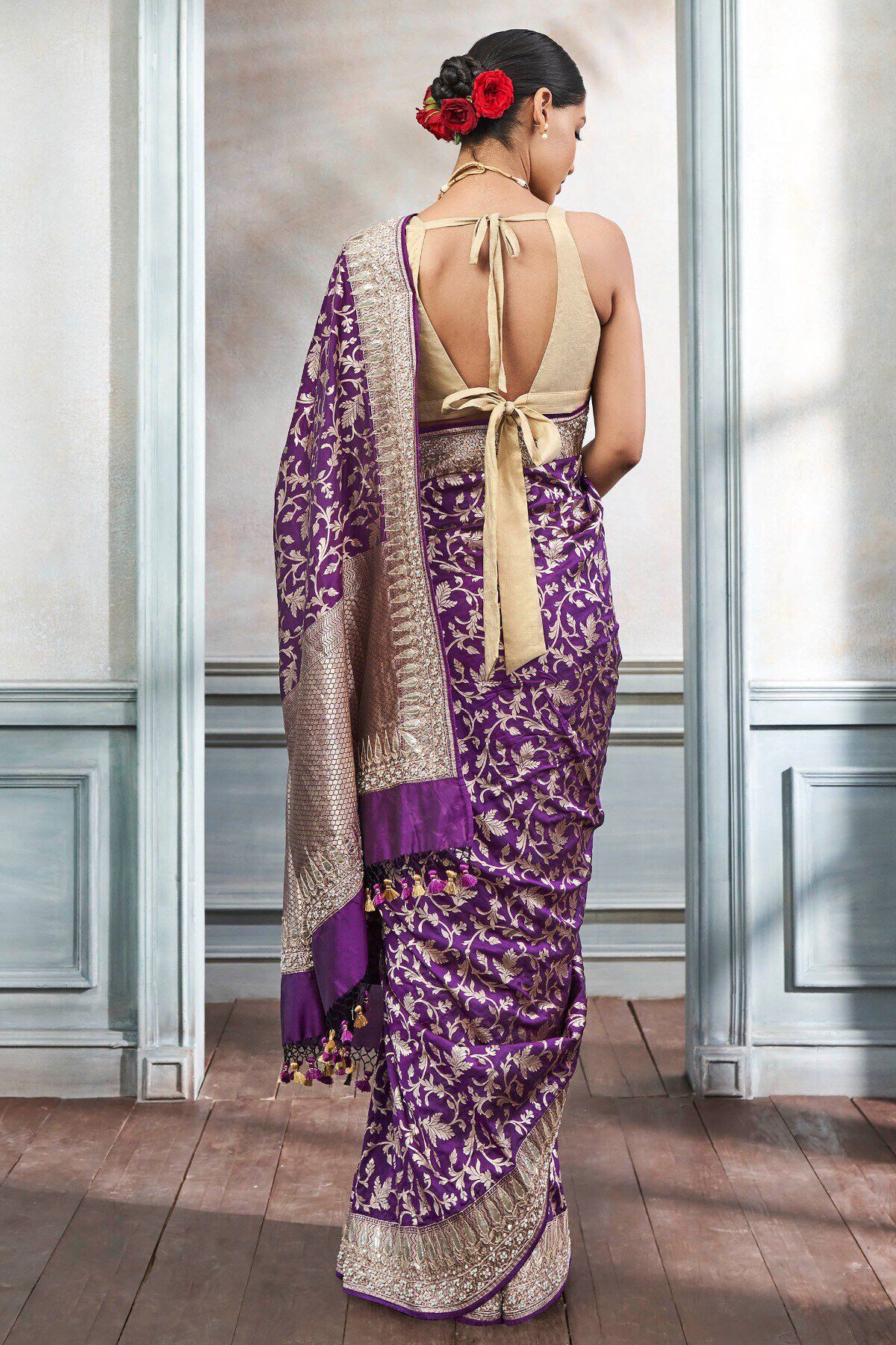 Pankaja Saree Set - Purple, Purple, image 3