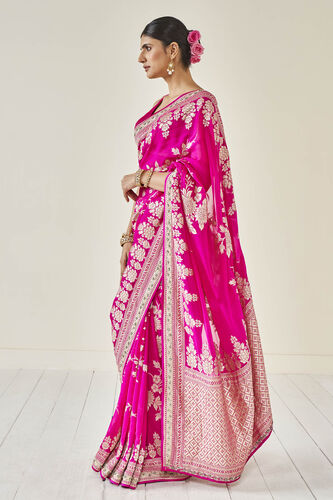 Laboni Benarasi Saree - Hot Pink, , image 2