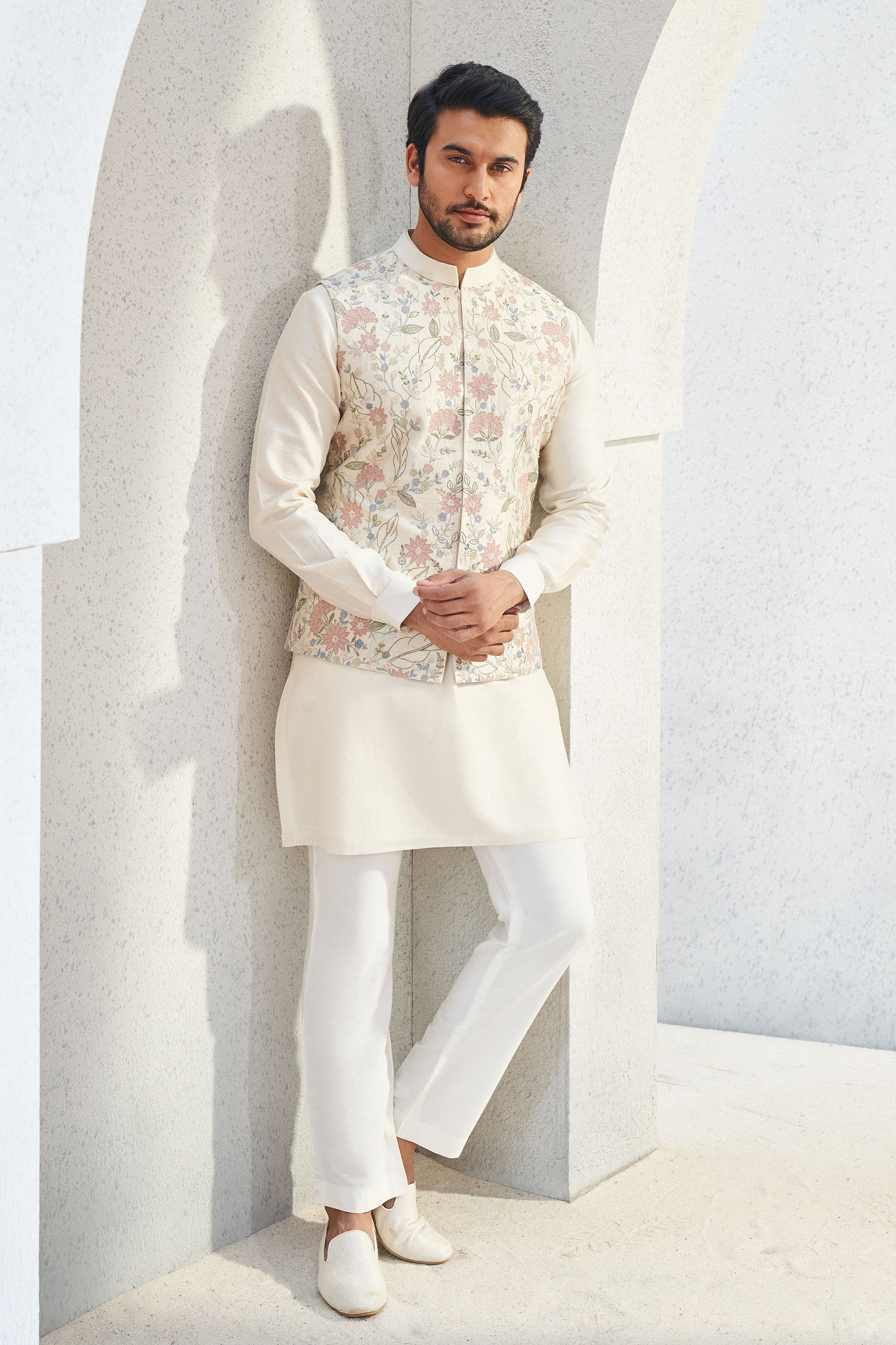 Nivan Nehru Jacket - Ivory