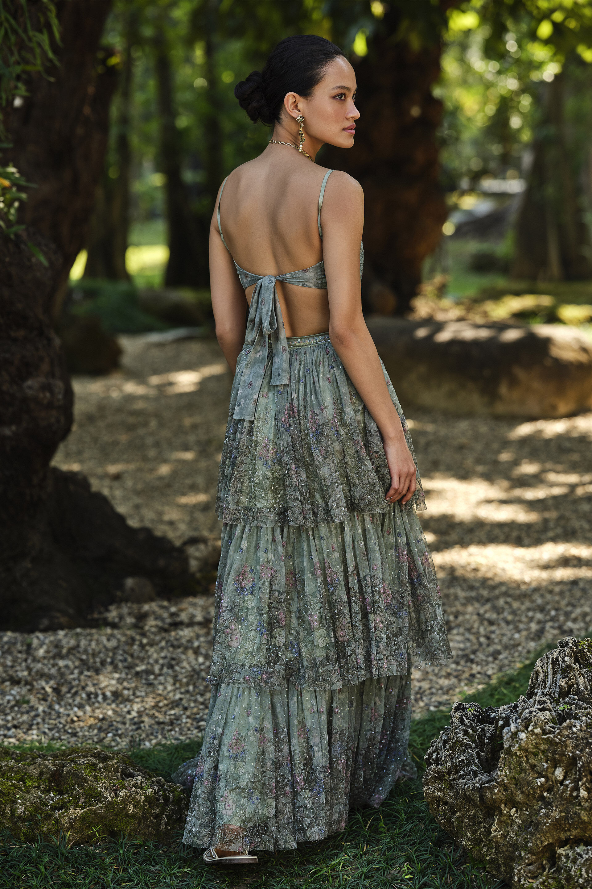 Aylsa Embroidered Skirt Set - Sage