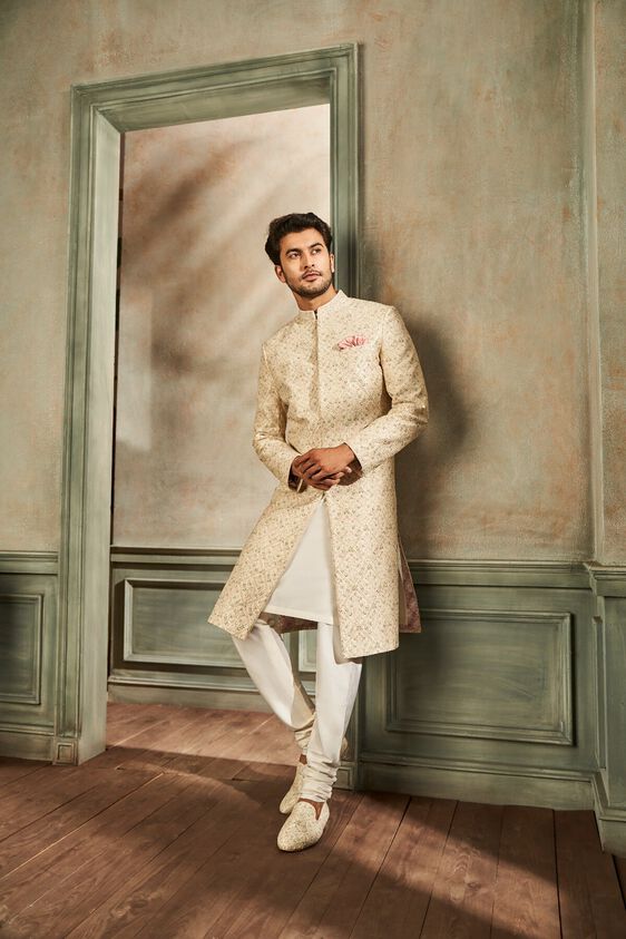 4 - Kunsh Sherwani – Ivory, image 4