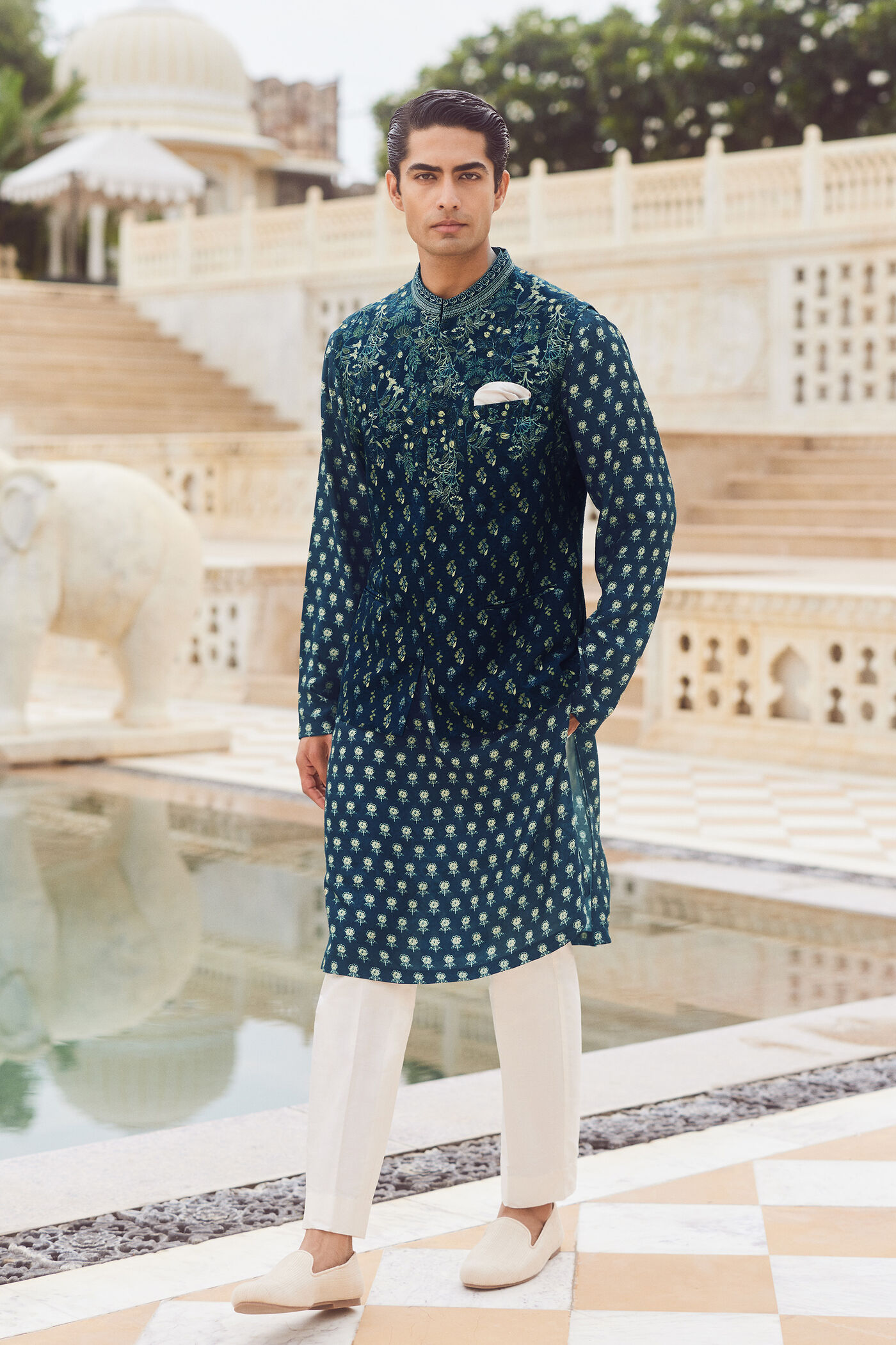 Udgam Nehru Jacket - Blue