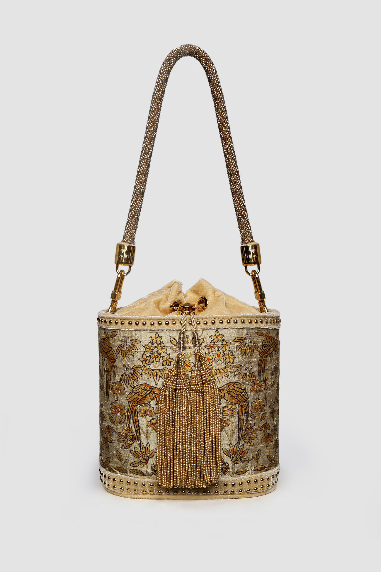 Pichhwai Bucket Bag, Gold, image 1