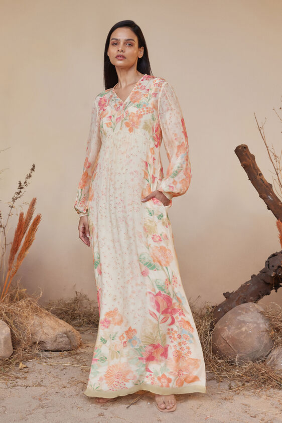 Alaya Kaftan, Cream, image 2
