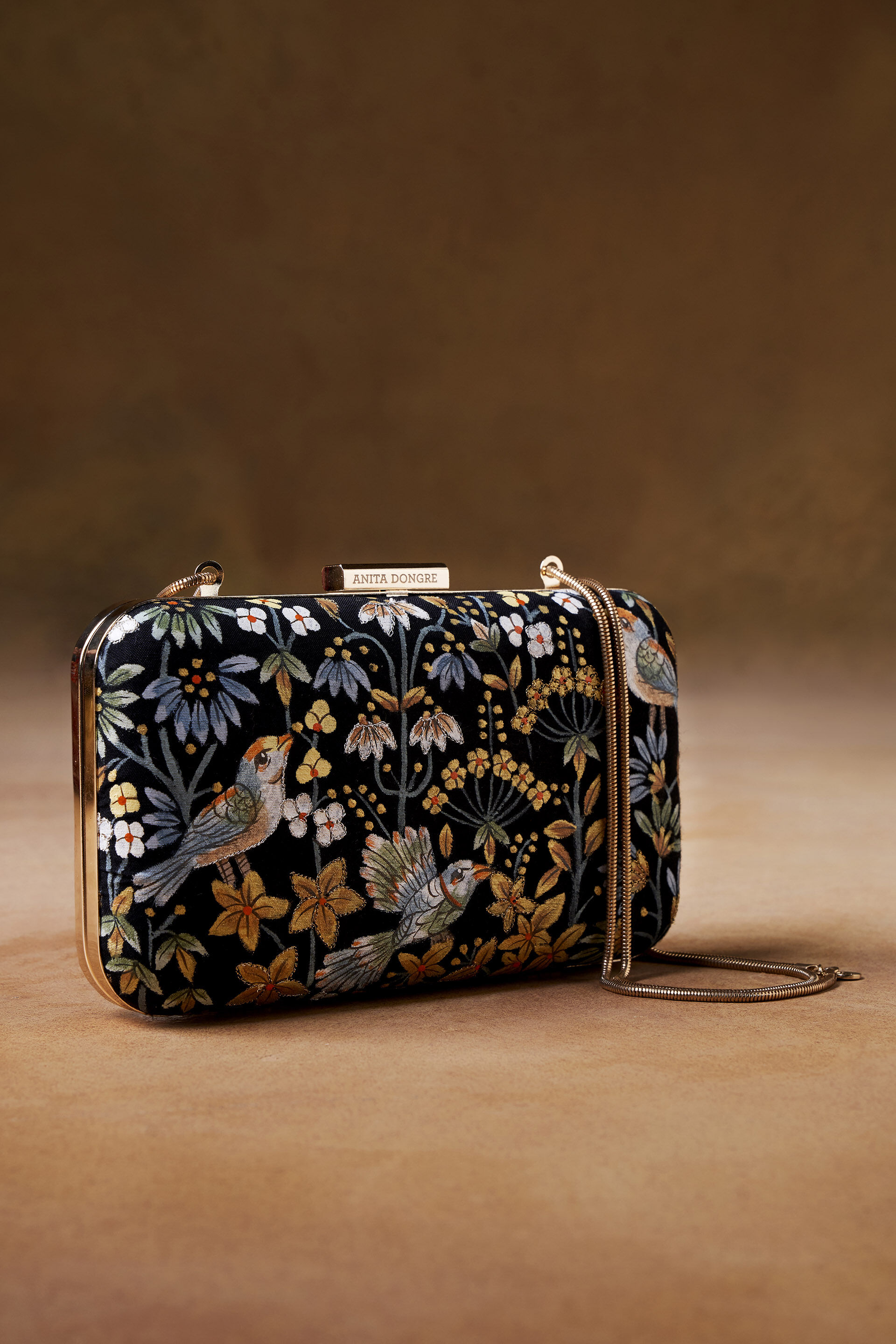 Pichhwai Clutch - Nightingale Black, Black, image 4