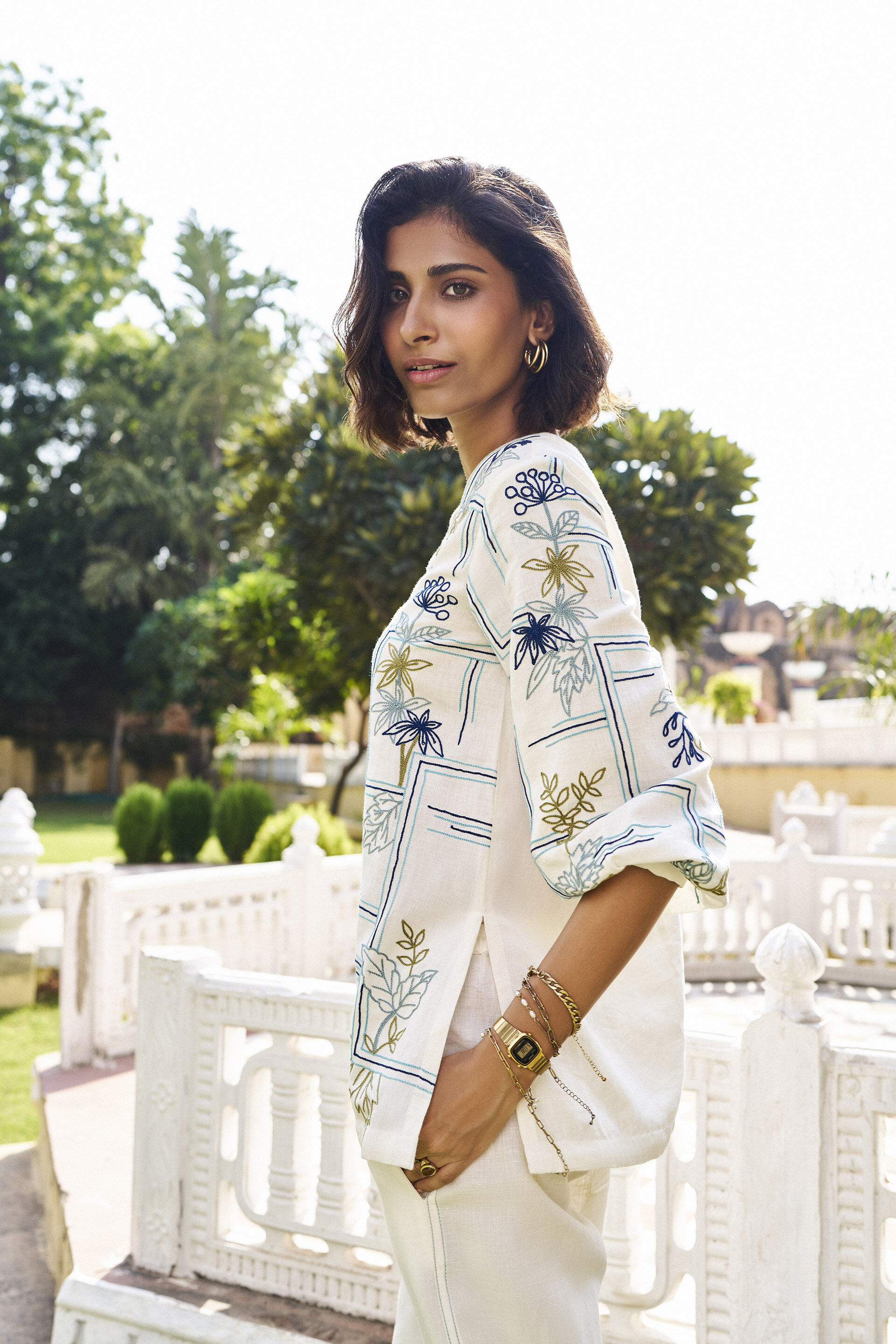 Orchard SEWA Hand-embroidered Coord - White, White, image 3