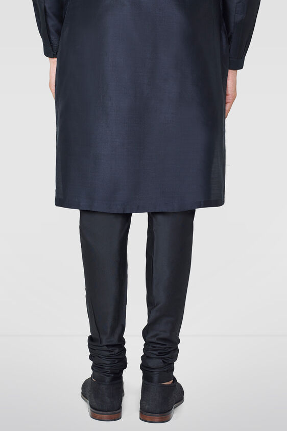 Black Silk Churidaar, Black, image 3