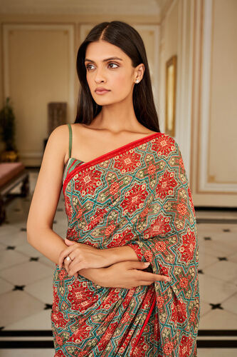 Shovana Saree - Blue, , image 2