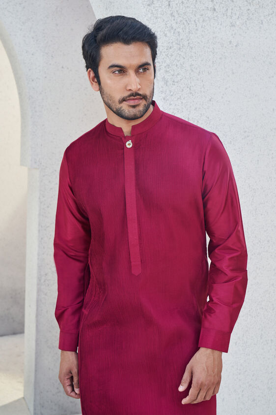 Affan Kurta, Dark Pink, image 4
