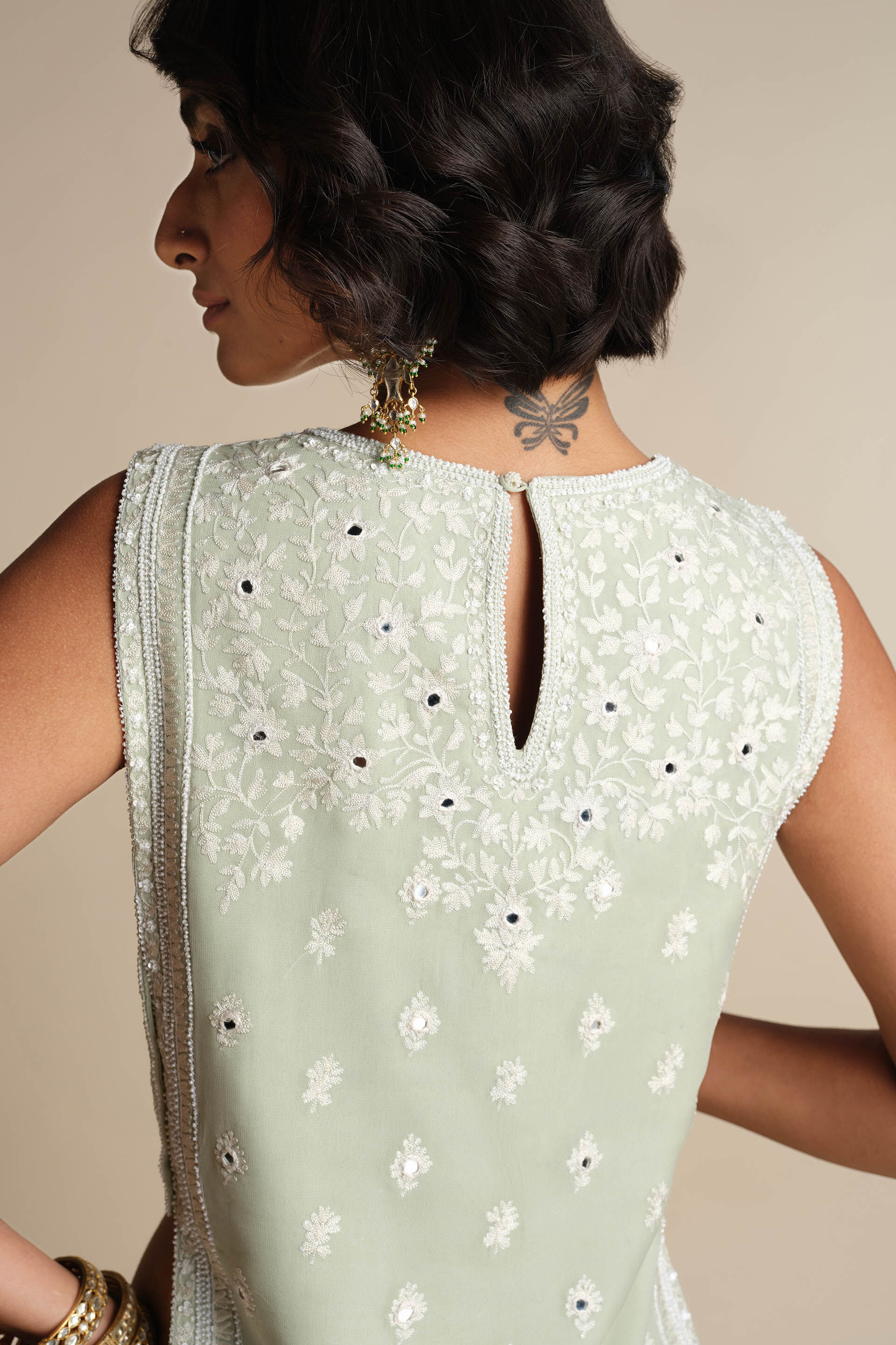 Raisa Embroidered Skirt Set - Sage, Sage Green, image 6