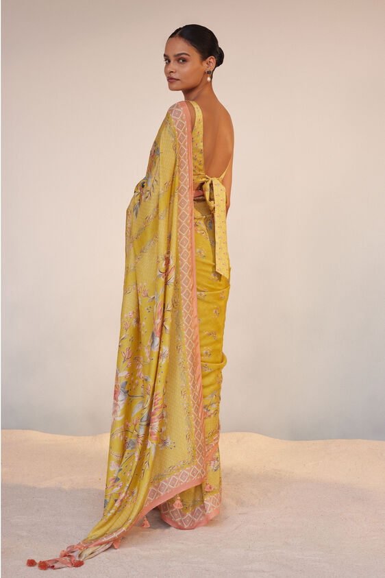Ember Saree Set - Mustard, Mustard, image 3