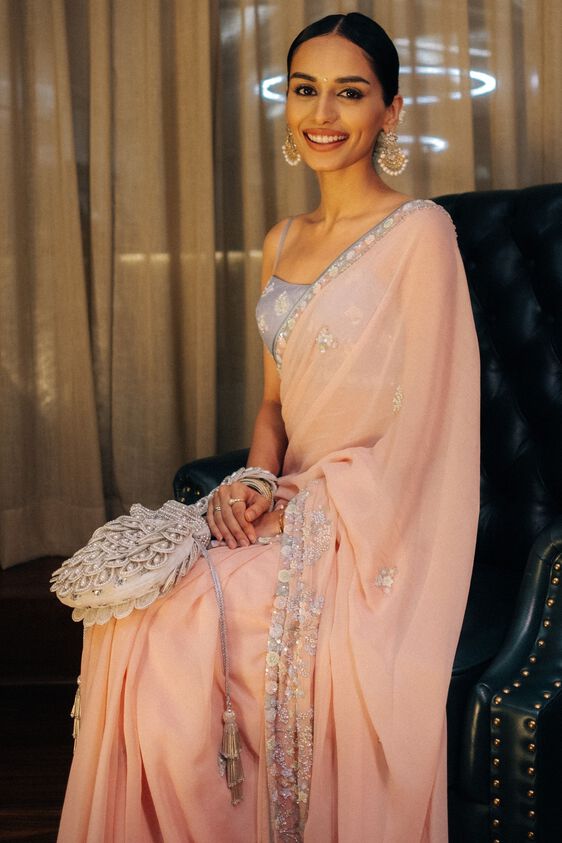 1 - Tryst Saree –  Pink, image 1