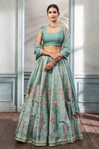 1 - Aditri Lehenga Set- Sage Green, image 1