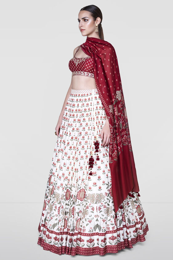 Carrisa Lehenga, White, image 3