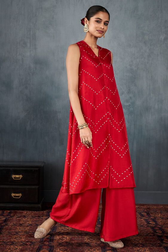 2 - Menka Kurta Set – Red, image 2