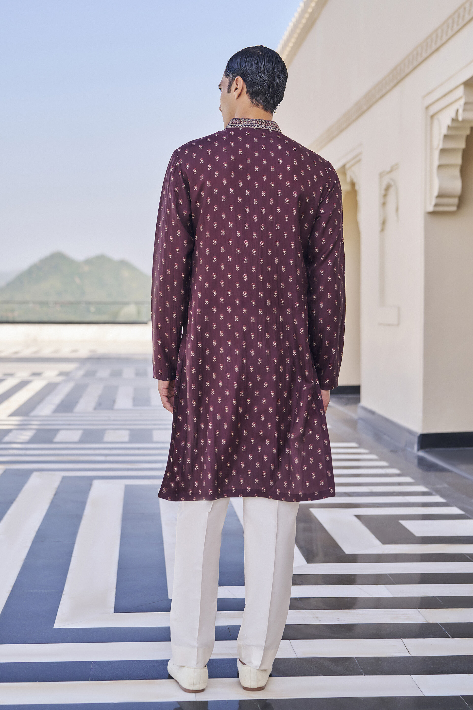 Adit Wine Kurta